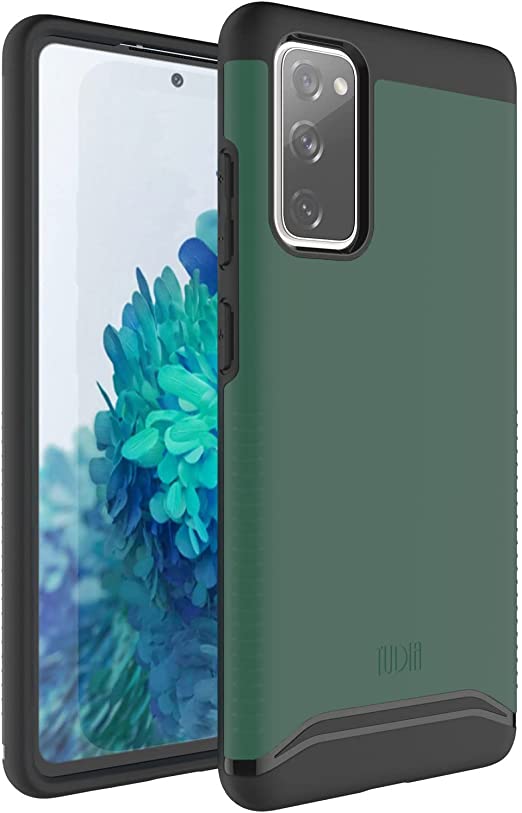 TUDIA DualShield Designed for Samsung Galaxy S20 FE Case 5G, [Merge] Shockproof Military Grade Heavy Duty Dual Layer Slim Protective Case Cover - Hunter Green