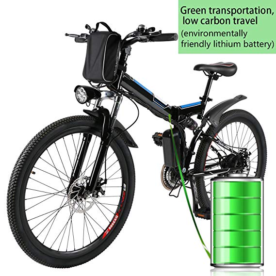 Kepteen 26 inch Electric Mountain Bike, 21 Speed Lithium Battery Aluminum Alloy E-Bike Bicycle for Adult