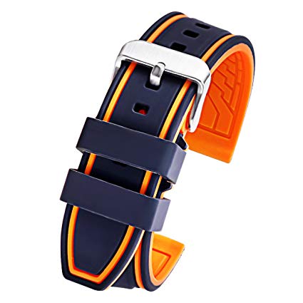 Carty Silicone Watch Strap Replacement Sport Rubber Diver Waterproof - 20mm 22mm 24mm 26mm Watch Band