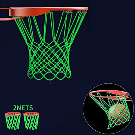 NKTM Professional 2 PCS Basketball Net All-Weather Heavy Duty Outdoor Net (12 Loops)