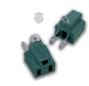 2 Pc. Set Grounding Adapters- Convert 3 prongs to 2