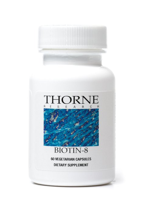 Thorne Research - Biotin 8 - Water-Soluble B Vitamin Biotin for Healthy Hair, Nails, and Skin - 60 Vegetarian Capsules