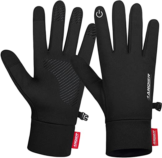 Lanyi Winter Gloves Touchscreen Lightweight Windproof Anti-Slip Warm Liner Gloves Cycling Running Driving Climbing Biking Work Outdoor Thin Gloves Women Men
