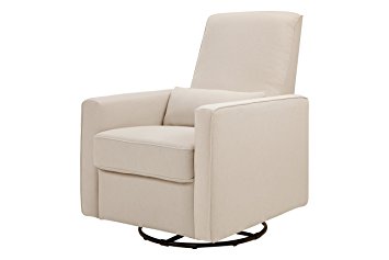 DaVinci Piper All-Purpose Upholstered Recliner with Cream Piping, Cream Finish