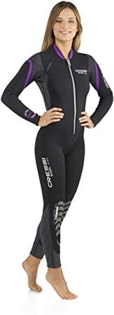 Cressi Lady Front-Zip Full Wetsuit for Water Activities - Bahia & new Bahia Flex