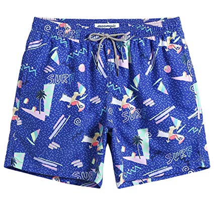 MaaMgic Mens Boys Short Swim Trunks Bright Colored Swim Suits Shorts Bathing Suits for Vacation