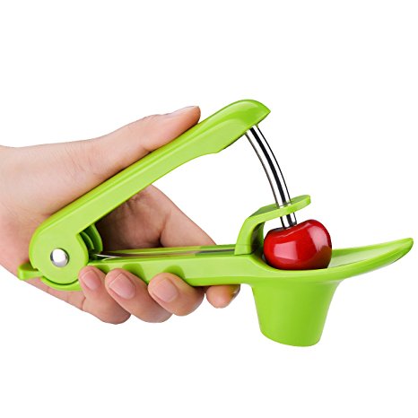 TopElek Cherry Pitter or Stoner, Cherry Core or Seed Remover, Kitchen Gizmo with Scoop Design for One Hand Operation