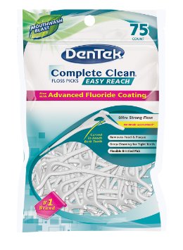 DenTek Complete Clean Easy Reach Floss Picks, 75 Count