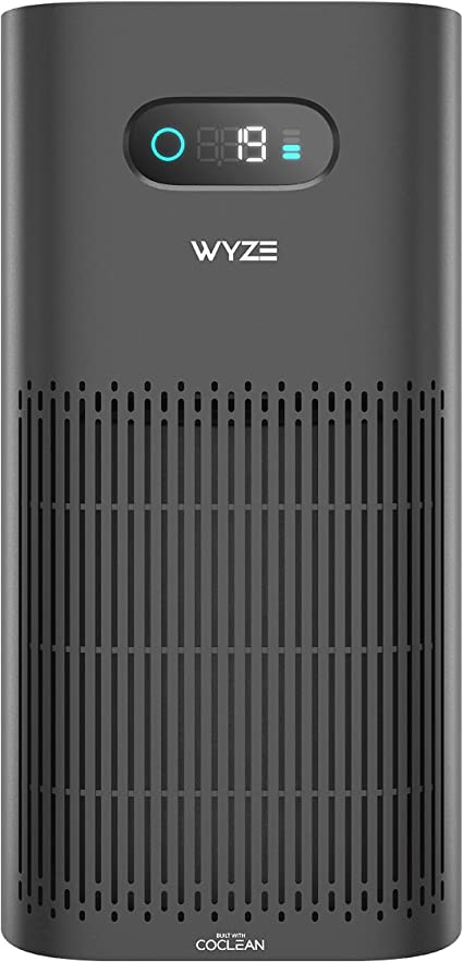 Wyze Air Purifier with filter (Premium), for Home, 21db Quiet, with Sleep Mode, Elimination of common pollutants, Remove formaldehyde, Pet Hair, Odors, Smoke, Pollen, Dust, Alexa Control, Black