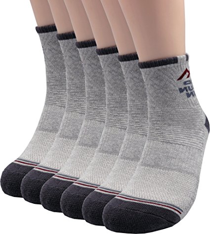 Pro Mountain Unisex Cotton Quarter Ankle Mid Cushion Athletic Sport Tennis Socks