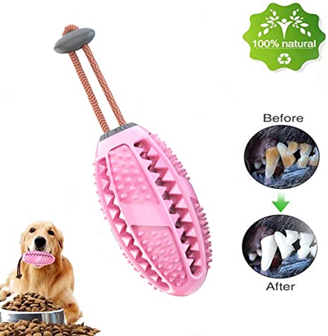 ALAIX Dog Toothbrush chew Toy - Pet Dental Care Brush Stick - Effective Tooth Cleaning Massager - Natural Non-Toxic Rubber bite-Resistant chew Dog Toy