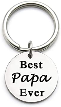 XYBAGS Father's Day Christmas Birthday Gift for Father Dad Keychain, Best Papa Gifts Idea from Daughter Son Kids, Best Papa Ever