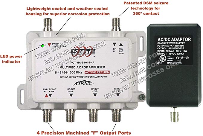 PCT 4-Port RF Signal Amplifer With Active Return