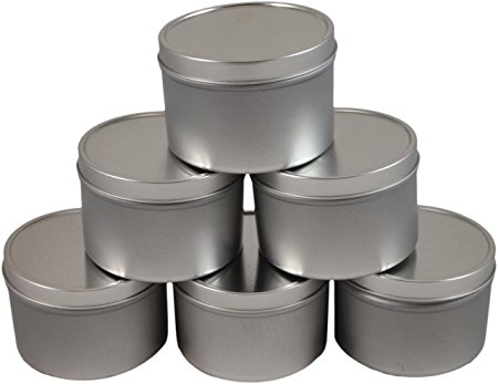 Medium 8oz Candle Tin Jars, Great Survival Candle Tin-6 Pack