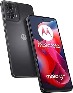 Motorola g24, 8/128, Pantalla HD  6,56' y 90 Hz, Sistema de cámara de 50 MP con Macro Vision, Dolby Atmos, Android 13, 5000 mAh con TurboPower 15, Octa-Core, Dual SIM, Incluye Funda, Gris