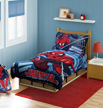 Marvel Spiderman Toddler Bedding Set, Red (Discontinued by Manufacturer)