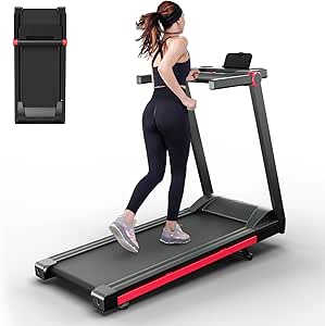 Superun Treadmills for Home, 3.5 HP Foldable Treadmill with Incline, 350 LBS Capacity Treadmill with LED, 0.6-10 mph Folding Treadmill Bluetooth Connectivity APP