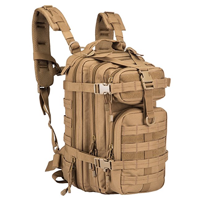 ARMYCAMOUSA Military Tactical Backpack, Small 3 Day Army Molle Assault Rucksack Pack for Outdoors, Hiking, Camping, Trekking, Bug Out Bag & Travel