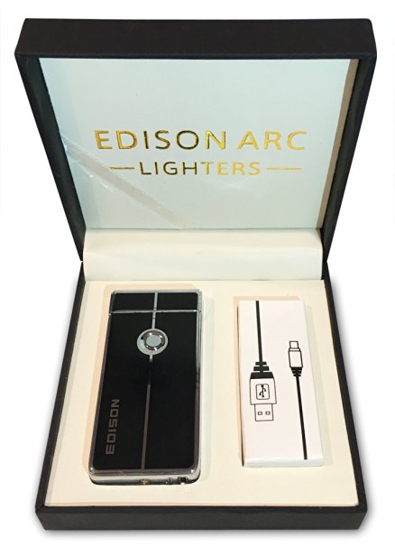 Edison Arc Beam USB Lighter | USB Rechargeable Electronic Flameless Windproof Plasma Beam Pulse Arc Minimalist Cigarette USB Lighter