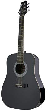 Stagg SW201 3/4 LH BK Left Handed 3/4 Size Dreadnought Acoustic Guitar - Black