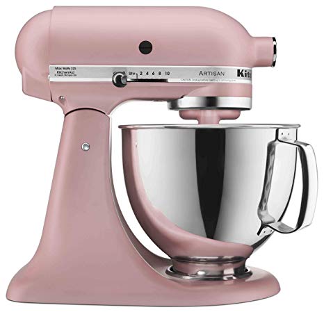 KitchenAid KSM150PSDR Artisan Stand Mixers, 5 quart, Matte Dried Rose