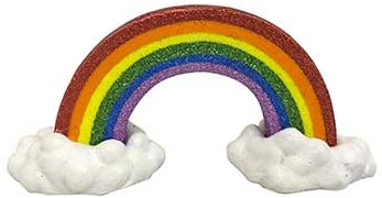 Darice 30050516 Mini Fairy Garden Rainbow with Clouds Figurine, 4.5 Inches