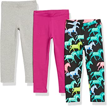 Spotted Zebra Girls and Toddlers' Leggings, Multipacks