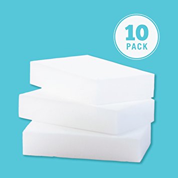 Magic Eraser Melamine Foam Sponge All Purpose Multi Surface Eco Green Cleaner for Whiteboard, Kitchen, Tile, Walls, Soap Scum, Bathroom, Shoes, Floor (10 pcs bulk pack)