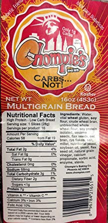 Chompies Low Carb Multigrain Bread 2 Loaves