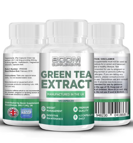 Green Tea Extract 850mg Max Strength | 120 Powerful Fat Loss Capsules | Green Tea Capsules | Helps Shed Fat For Men And Women | Achieve Weight Loss Goals FAST | Safe And Effective | Best Selling Fat Loss Pills | Manufactured In The UK! | Results Guaranteed | 30 Day Money Back Guarantee