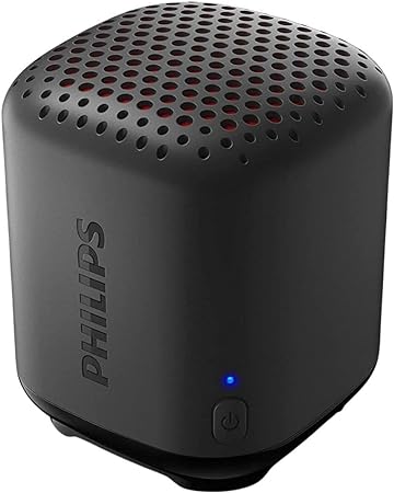 PHILIPS Mini Bluetooth Speaker, Outdoor Wireless Portable Small Speakers for Traveling Pool Beach Shower, Mono Sound IPX7 Waterproof Speaker, 8 Hours Play Time, USB Type C Rechargeable