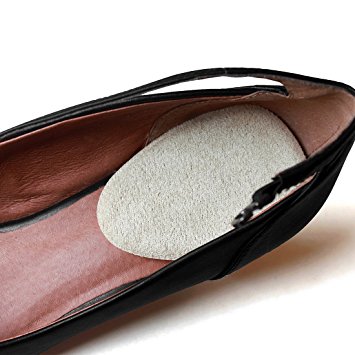 footinsole Shoes Inserts for Heels - Suede Massage Gel Heel Cushion Pad - Relief from Heel - 2 Pairs