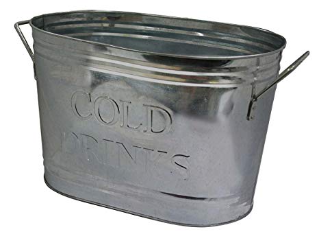 Twine Country Home Cold Drinks Galvanized Metal Tub 5.25 gallons