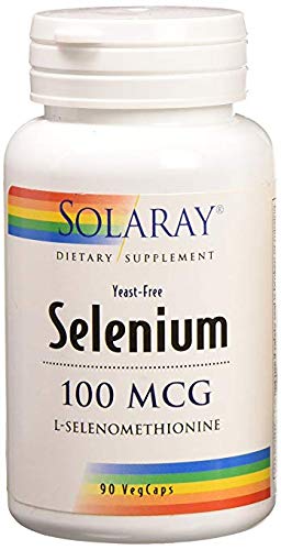 Solaray Selenium Yeast Free 100 mcg Capsules, 90 Count (3 Pack)