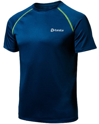 Tesla Men's Lightweight HyperDri Cool T Shirt Running Short Sleeve Top MTS03