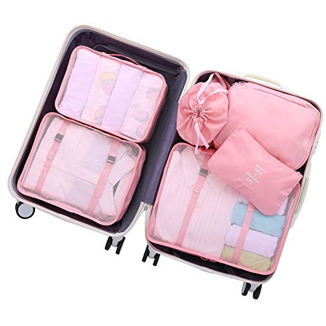 OEE 7 pcs Luggage Packing Organizers Packing Cubes Set for Travel