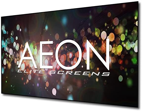 Elite Screens Aeon CLR Series, 100-inch 16:9, Edge Free Ambient Light Rejecting Fixed Frame Projector Screen, Ceiling Light Rejecting Projection Material for Ultra-Short Throw