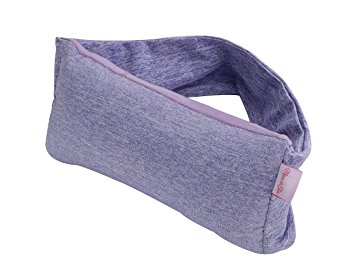 Mama et Théa 2 in 1 Travel Pillow and Eye Mask, Voyage Pillow, Neck Support, Light, Compact, Versatile 100% Cotton for airplane, train, car, office nap, camping (Purple)