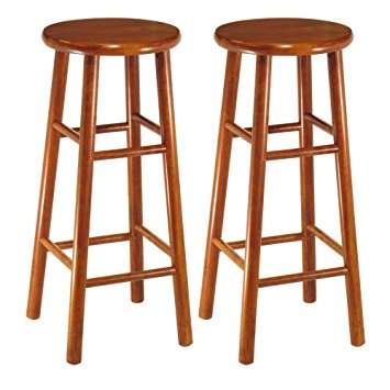 Winsome Wood Assembled 30-Inch Cherry Finish Bar Stools, Set of 2