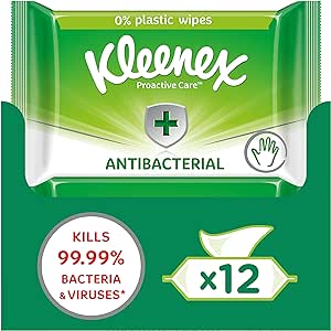 Kleenex® Proactive Care™ Antibacterial Plastic Free Hand Wipes - 36 wipes x 12 per case