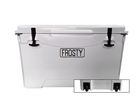 Frosty 75 Wheeled Roto Molded Coolers - Sizes 25 35 45 55 65 85 120 Ice Chest Rotomolded Extreme Durability Premium Cooler Holds Ice for Days 75 quart