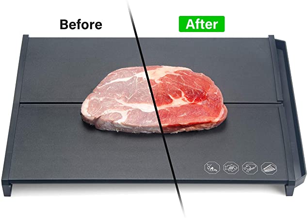 Fast Defrosting Tray Meat Defrosting Tray, Frozen Food Thawing Plate Defrost Meat/Frozen Food Quickly, No Microwave/Electricity