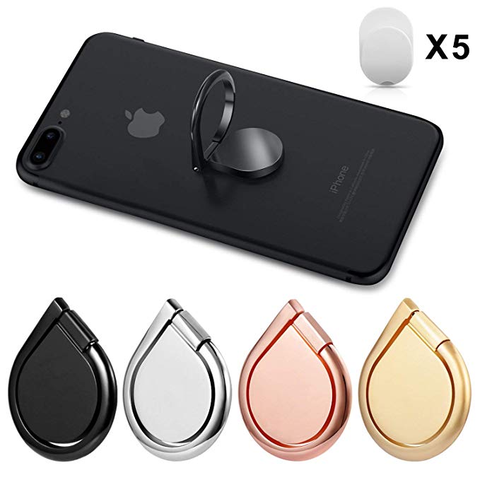 Finger Ring Stand Holder,Cell Phone Stand Finger Grip Kickstand 360° Rotation for iPhone Xs Max XR X 8 7 6 Plus Ipad Samsung Huawei and More