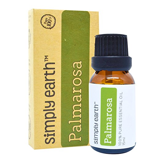 Simply Earth Palmarosa Essential Oil by 15 ml, 100% Pure Therapeutic Grade