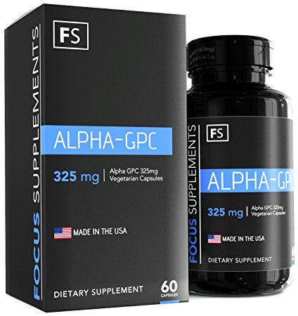 Alpha GPC - 325mg Vegetarian Capsules - Made in the USA (1 Bottle - 60 Capsules)