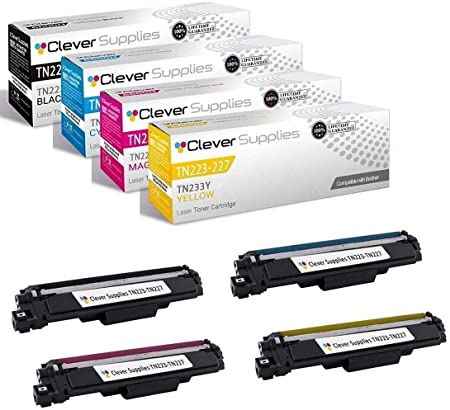 CS Compatible Toner Cartridge Replacement for Brother TN227 TN-227 TN227BK TN223 TN-223BK HL-L3210CW HL-L3290CDW HL-L3270CDW HL-L3230CDW MFC-L3710CW MFC-L3750CDW MFC-L3770CDW Toner (4-Pack)