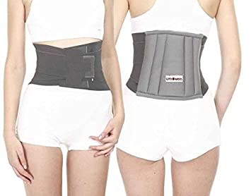Orthowala ™ lumbar support belt Grey Color -Gold Series -Size -Large-36-40- Inches for Back Lumbar Support Pain Reliever Enhance Back Posture