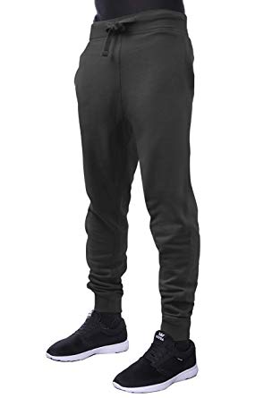 Hat and Beyond Mens Jogger Pants Active Fleece Elastic Drawstring Hipster Slim Fit Trousers