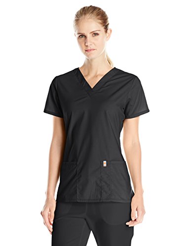 Code Happy Women's Fit and Flare V-Neck Scrub Top