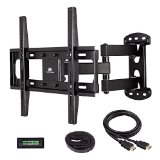 Mounting Dream MD2377 Wall Mount Bracket with Full Motion Articulating Arm 15-Inch Extension for 26-55 Inches LED LCD and Plasma TVs